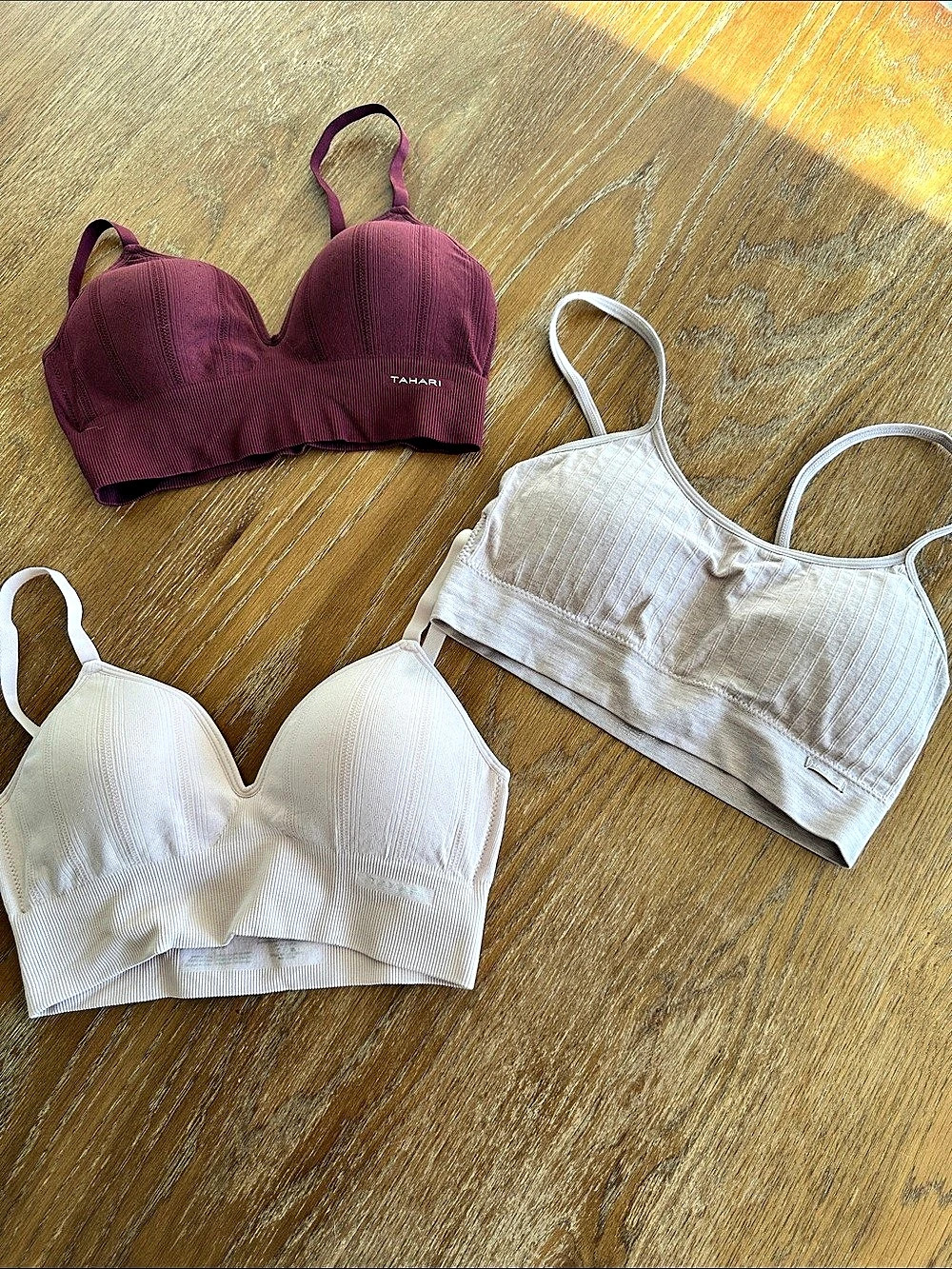 Tahari/Nautica Seamless Ribbed Comfort Bralette Bundle
